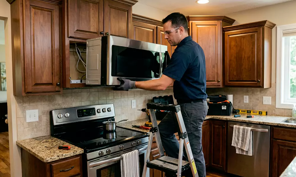 Microwave Installation in Somerville, MA