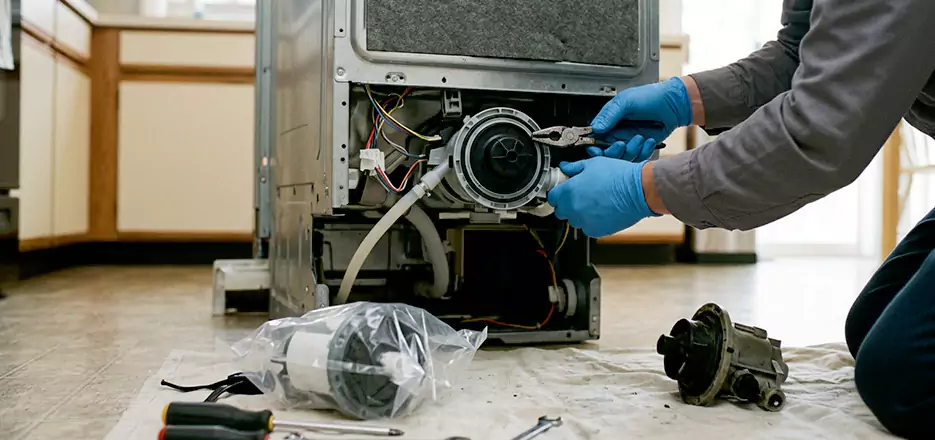 Dishwasher Motor Pump Replacement in Somerville